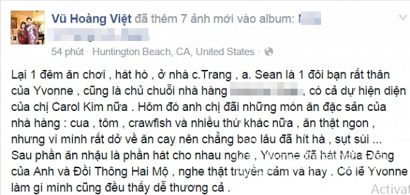 Vũ Hoàng Việt, Vũ Hoàng Việt và người tình U60, Vũ Hoàng Việt và Yvonne