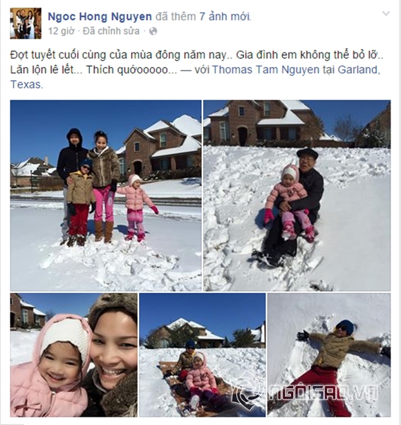 Hồng Ngọc, Hồng Ngọc và gia đình, Gia đình Hồng Ngọc trên tuyết
