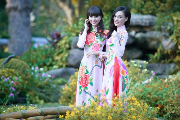 Cao Thùy Linh,Thái Tú Anh,Hoa hậu Quốc tế,Cao Thùy Linh diện áo dài