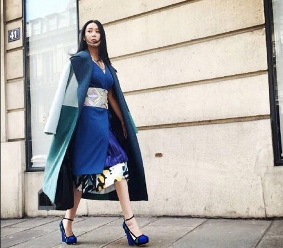 Trương Hinh Dư,Trương Hinh Dư bị trẹo chân, Paris Fashion Week 2015,Võ Mị Nương Truyền Kỳ