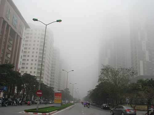 Thủ đô Hà Nội, Hà Nội sương mù, Không khí lạnh tăng cường, Mưa phùn