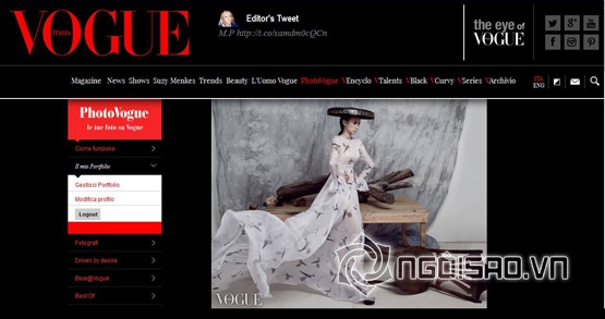 Huyền Ny, MC Huyền Ny, Huyền Ny táo bạo khoe vòng 1 trên Vogue Ý