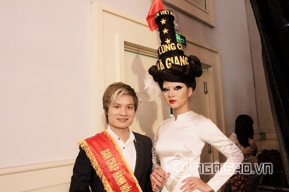 TMT  Lê Thanh, Lê Thanh cùng top 5 Hoa hậu Dân tộc Trương Hải Vân nổi bật với mẫu tóc hoa đá, Salon Vàng ngành tóc Việt 2015