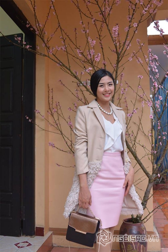 Ngọc Hân,Hoa hậu Ngọc Hân thời thơ ấu,Ngọc Hân khoe ảnh thơ ấu dễ thương