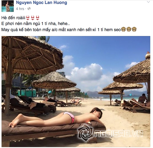 Lan Huong, Lan Huong phoi minh, Lan Huong bikini, sieu mau Lan Huong