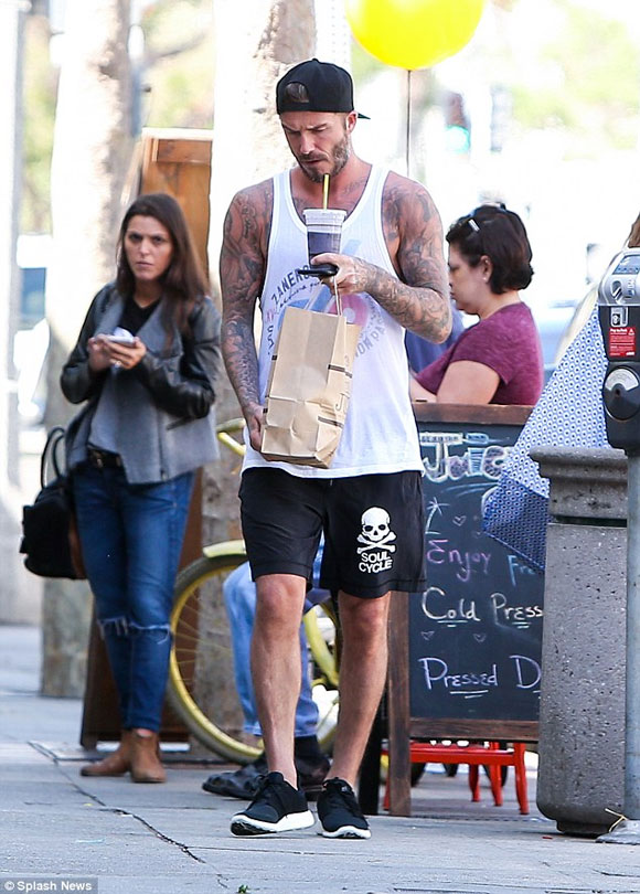 David Beckham,Beckham cực ngầu,Beckham mặc đồ thể thao,Beckham thân hình đẹp