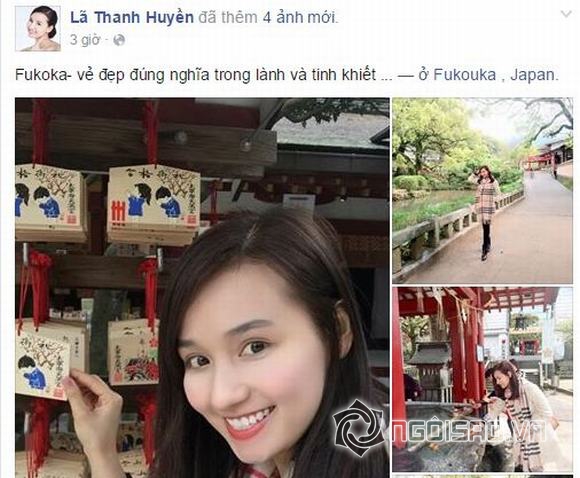 la thanh huyen, la thanh huyen o nhat, la thanh huyen diu lich, du lich o nhat, la thanh huyen va chong, du lich, tin, bao