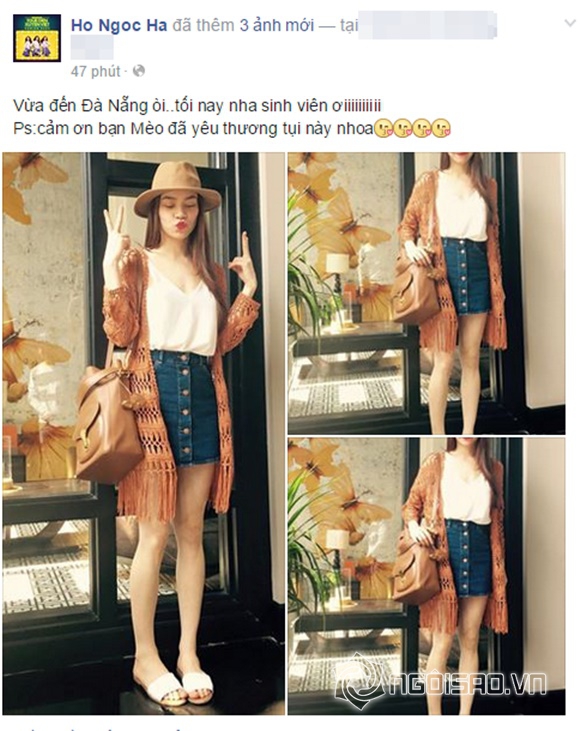 Hà Hồ, Hồ Ngọc Hà, Hà Hồ thời trang, Hà Hồ lộ chân tong teo, Hà Hồ chân khẳng khiu