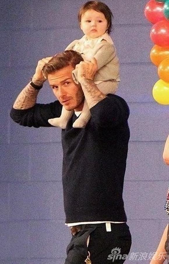 David beckham, David beckham và con gái, David beckham và Happer