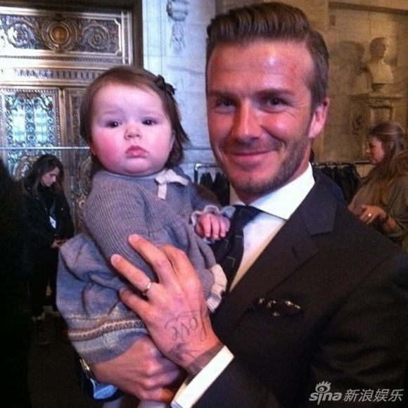 David beckham, David beckham và con gái, David beckham và Happer