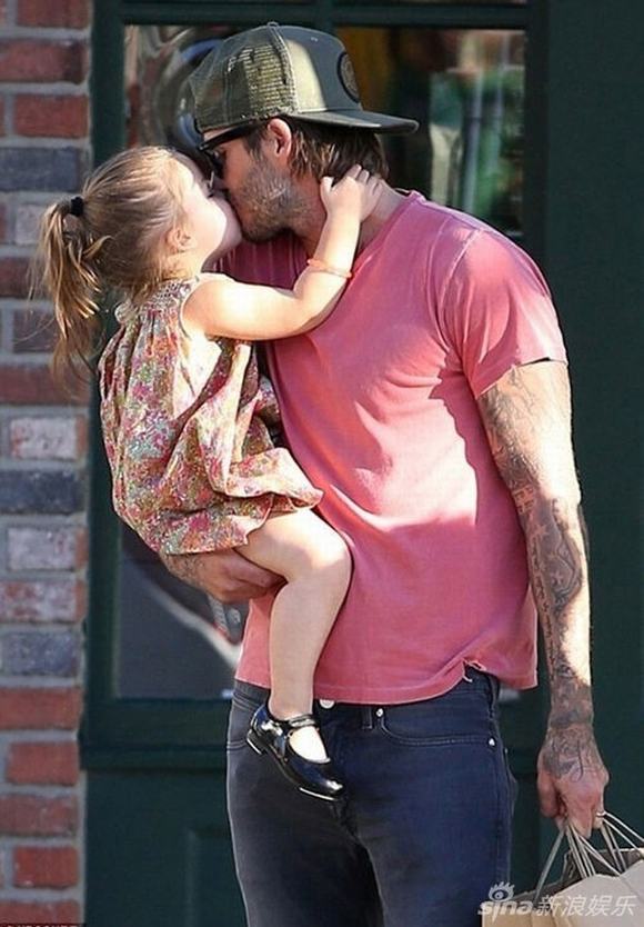 David beckham, David beckham và con gái, David beckham và Happer