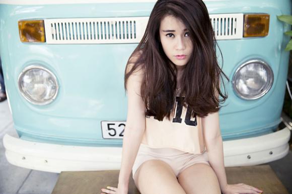 Ngọc Thảo, hotgirl Ngọc Thảo, Ngọc Thảo trẻ trung, Ngọc Thảo năng động chào hè 