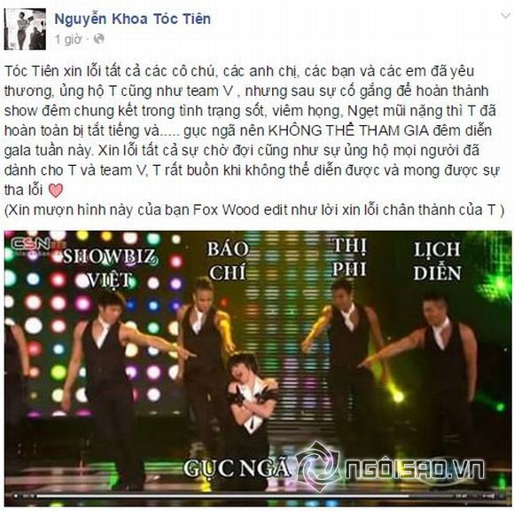 toc tien, the remix, toc tien khong tham gia the remix, toc tien nhap vien, ca si toc tien, the remix