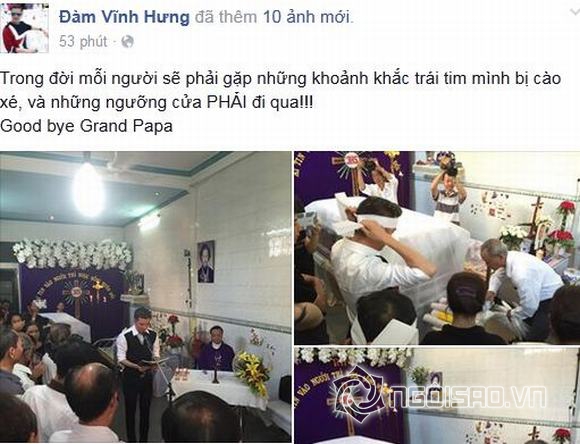 dam vinh hung, ca si dam vinh hung, ong ngoai dam vinh hung, ong ngoai dam vinh hung mat, dam vinh hung trong dam tang