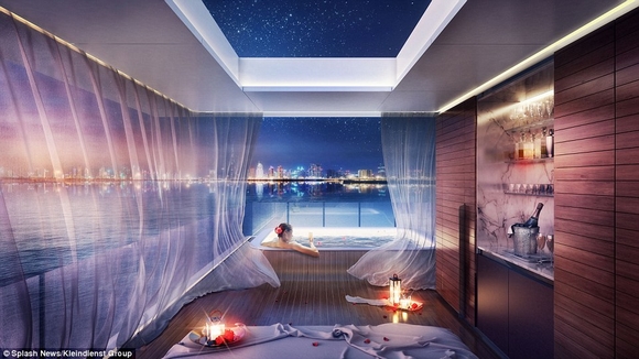 Biệt thự nổi, Biệt thự nổi giữa biển, Biệt thự nổi ở Dubai, Biệt thự, nhà đẹp, tin ngoi sao