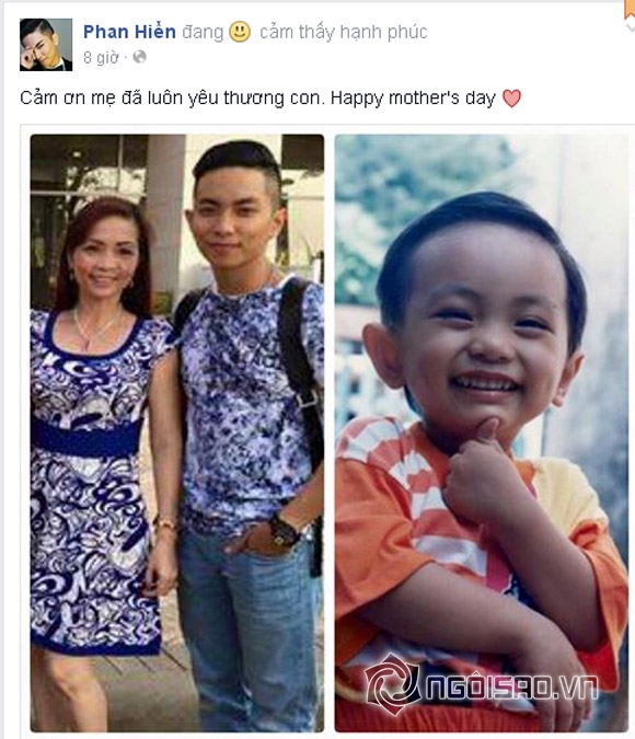 Phan Hiển,Phan Hiển khoe ảnh mẹ trẻ đẹp,Phan Hiển và Khánh Thi