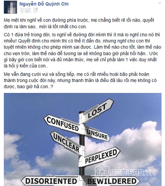 Quỳnh Chi,Quỳnh Chi viết tâm thư,con trai Quỳnh Chi,Quỳnh Chi ly hôn,Quỳnh Chi giành quyền nuôi con