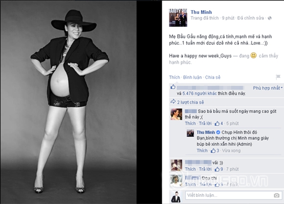 Thu minh,ca si thu minh,giam khao vietnam idol thu minh,thu minh khoe bung bau