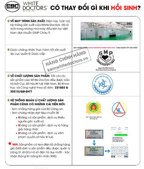 White Doctors, Mỹ phẩm White Doctors, Mỹ phẩm an toàn, Mỹ phẩm chính hãng