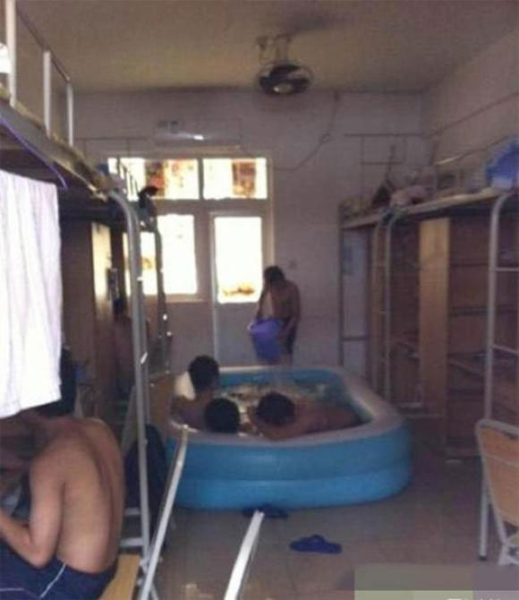 cách chống nóng tự chế,cách chống nóng của sinh viên,ảnh chống nóng hài hước,sinh viên bá đạo