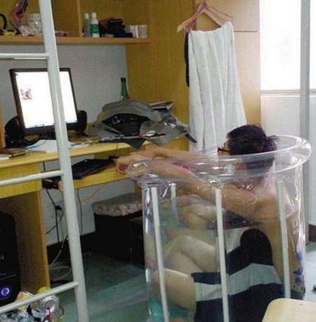 cách chống nóng tự chế,cách chống nóng của sinh viên,ảnh chống nóng hài hước,sinh viên bá đạo