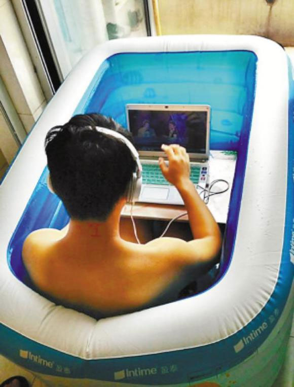 cách chống nóng tự chế,cách chống nóng của sinh viên,ảnh chống nóng hài hước,sinh viên bá đạo