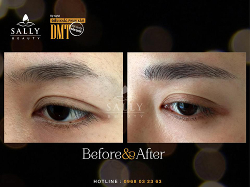 phun-xam-may-16-6-ngoisao 4 Tạo dáng mày ngang, Phun xăm công nghệ cao, Phun xăm thẩm mỹ, Xăm mày, Xăm môi, Sally Beauty Việt Nam