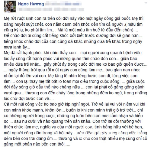 mẹ Hà Hồ,mẹ Hà Hồ viết tâm thư,mẹ Hà Hồ động viên con,scandal Hà Hồ