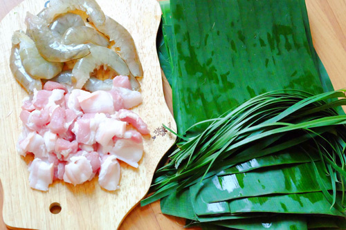 bánh bột lọc nhân tôm thịt,cách làm bánh bột lọc,món ăn vặt ngon,món ăn với tôm thịt
