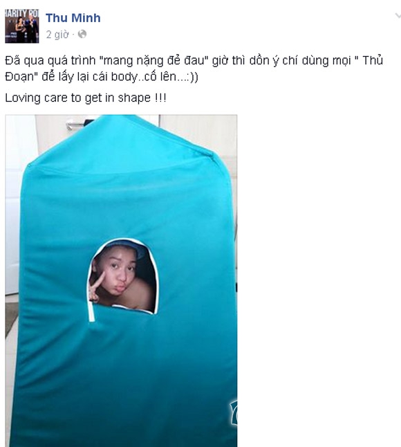 Thu Minh,Thu Minh xông hơi lấy lại vóc dáng,Thu Minh sinh con trai