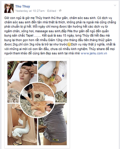 Thu thủy, Lấy lại vóc dáng sau sinh, Jamu Mommy Center