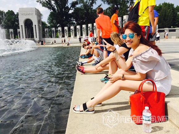 Pha Lê, Pha Lê xuất ngoại, Pha Lê tạo dáng, Pha Lê cười tít mắt, Pha Lê ở trời Tây, tin ngôi sao, tin ngoi sao