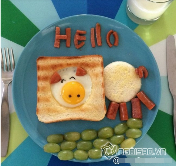Sáng tạo bữa sáng bé nhìn là háo hức, làm sao để bé thích ăn sáng, trình bày bữa sáng ngon, cách bày đĩa thức ăn bé nhìn thích, sáng tạo bữa ăn cho bé