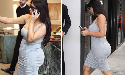 Kim Kardashian,Kim Kardashian khoe vòng một,Kim Kardashian mang thai con thứ hai