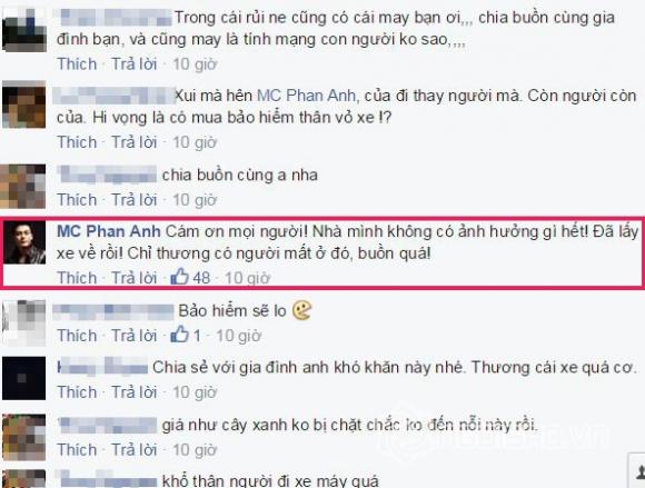 mc phan anh, xe cua mc phan anh, thiet hai con bao, xe cua mc phan anh bi cay do, phan anh, ba xa phan anh, tin tuc sao