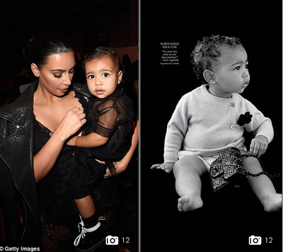 Kim Kardashian,con gái Kim Kardashian,hàng hiệu của con gái Kim Kardashian 