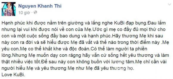 khanh thi, khanh thi mang bau, chong khanh thi, khanh thi va phan hien, khanh thi sinh con, tin tuc sao