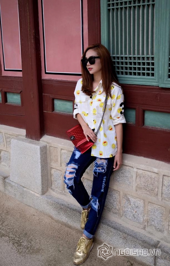 Minh Hằng, Minh Hằng xinh đẹp, Minh Hằng ở Hàn Quốc, Minh Hằng đẹp mướt mắt, tin ngôi sao, tin ngoi sao