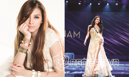 Hoa hau ngoc anh,hoa hau dan toc ngoc anh,ngoc anh ngoi xe hop tien ty,ngoc anh di su kien