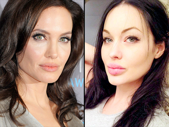 Angelina Jolie,Veronika Black,bản sao của Angelina Jolie,phiên bản dao kéo của Angelina Jolie