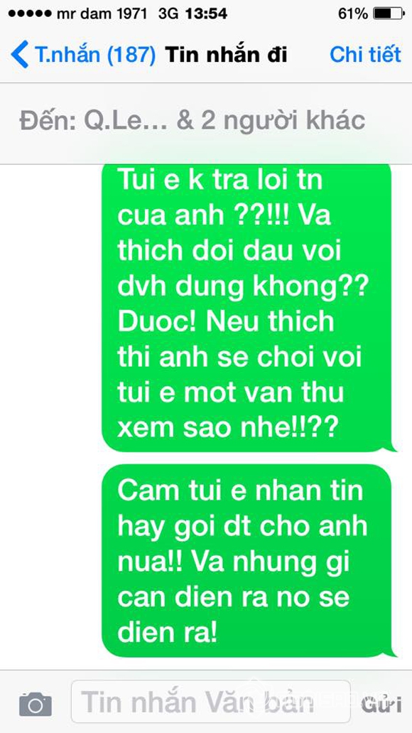 dam vinh hung, mr dam, dam vinh hung va quang le, trong nghia, dam vinh hung, đàm vĩnh hưng tung tin nhắn khủng khiếp, mr Đàm tung tin nhắn khủng khiếp và cảnh cáo Quang Lê, lộ tin nhắn khủng khiếp gi