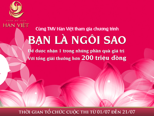 Mẫu và tài năng Việt Nam 2015, Model talents 2015, Thẩm mỹ viện Hàn Việt, Bạn là ngôi sao