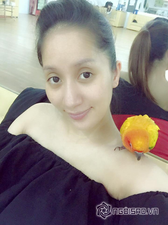khanh thi, ba bau khanh thi, khanh thi choi dua voi vet, khanh thi va phan hien, khanh thi sinh con, khanh thi va vet, tin tuc sao