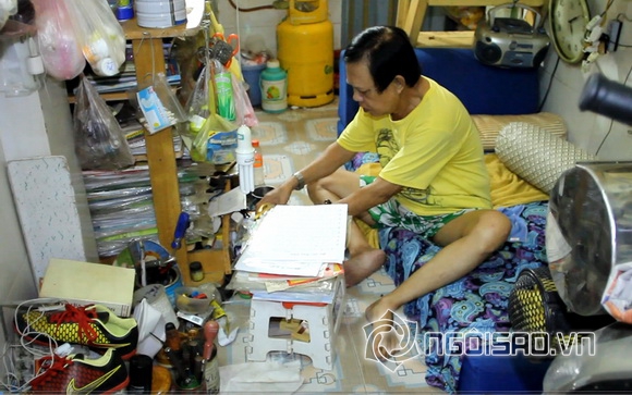 Nhac si vinh su,vua nhac sen vinh su,cuoc song kho nhoc cua vinh su,nhac si vinh su song trong phong 10m vuong