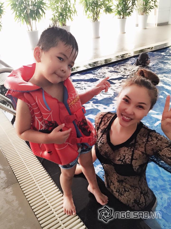 Quỳnh Thư,Quỳnh Thư cực tình cảm với con riêng của bạn trai,bạn trai Quỳnh Thư,siêu mẫu Quỳnh Thư