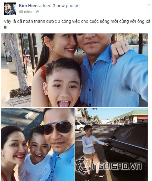 Kim Hiền, Kim Hiền sang đến Mỹ, Kim Hiền cùng chồng con, diễn viên Kim Hiền, tin tuc sao