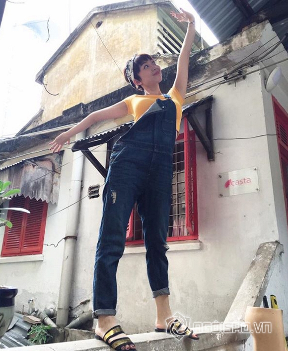 Tóc Tiên, Tóc Tiên như trống choai, Tóc Tiên trèo tường, Tóc Tiên tinh nghịch, ca sĩ Tóc Tiên, tin tuc sao