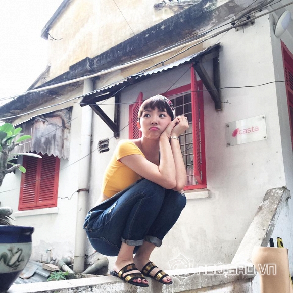 Tóc Tiên, Tóc Tiên như trống choai, Tóc Tiên trèo tường, Tóc Tiên tinh nghịch, ca sĩ Tóc Tiên, tin tuc sao