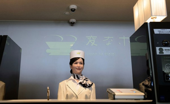 khách sạn robot,khách sạn robot đầu tiên trên thế giới,Nhật Bản khai trương khách sạn robot,khách sạn robot Henn-na