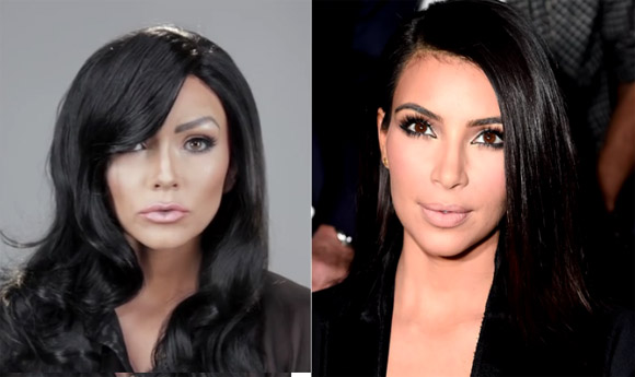 trang điểm,chuyên gia trang điểm Kandee Johnson,trang điểm giống thành viên gia đình Kim Kardashians